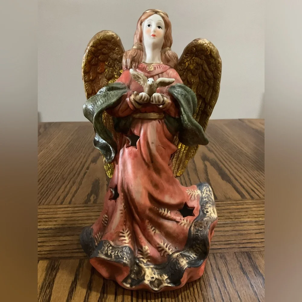 Large ceramic table top Angel night light